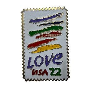 Vintage USPS Love Stamp Enamel Pin